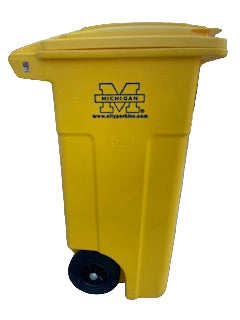 Toter LLC University of Michigan 32-Gallon Recycle Cart  Maize Yellow